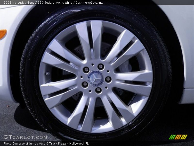 Arctic White / Cashmere/Savanna 2008 Mercedes-Benz S 550 Sedan
