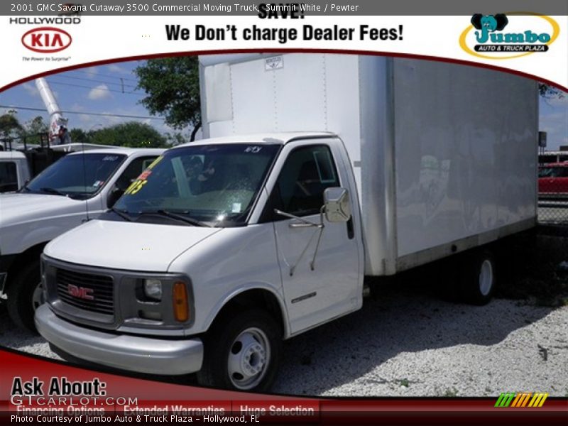 Summit White / Pewter 2001 GMC Savana Cutaway 3500 Commercial Moving Truck