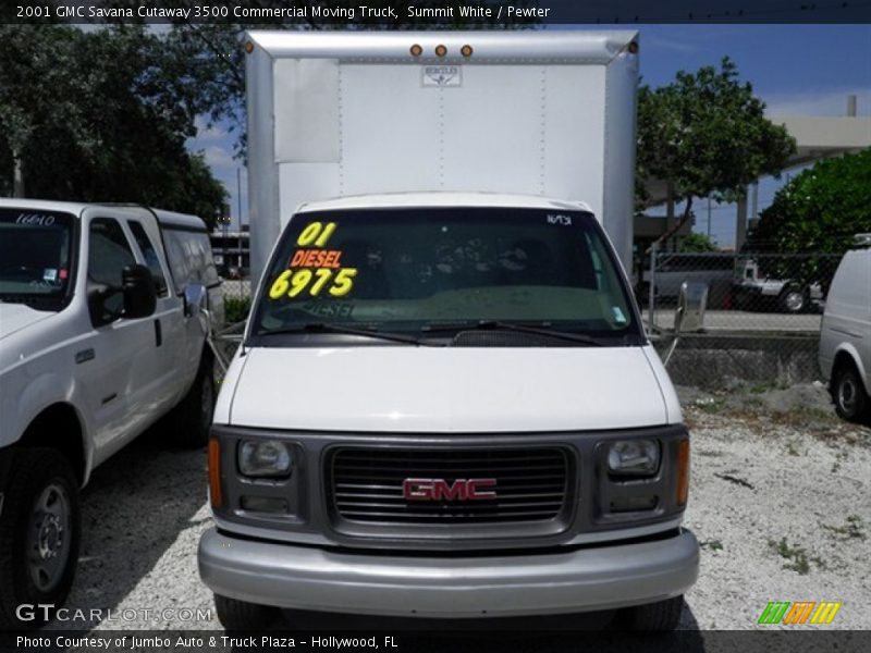 Summit White / Pewter 2001 GMC Savana Cutaway 3500 Commercial Moving Truck