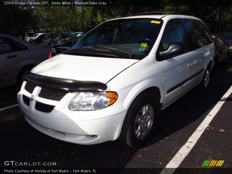 Stone White / Medium Slate Gray 2004 Dodge Caravan SXT