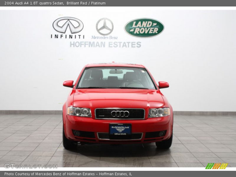 Brilliant Red / Platinum 2004 Audi A4 1.8T quattro Sedan