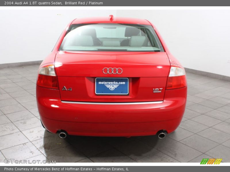 Brilliant Red / Platinum 2004 Audi A4 1.8T quattro Sedan