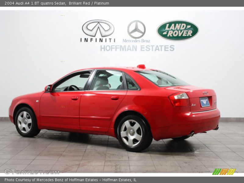 Brilliant Red / Platinum 2004 Audi A4 1.8T quattro Sedan