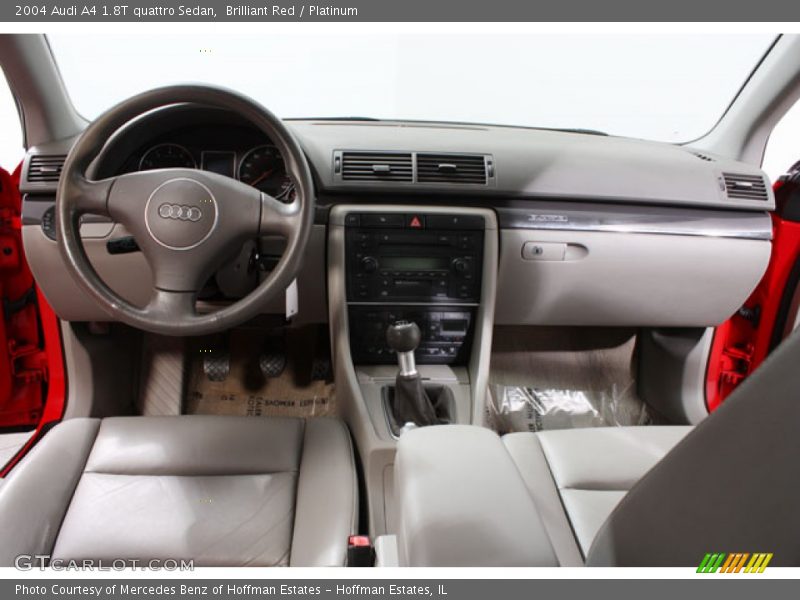 Brilliant Red / Platinum 2004 Audi A4 1.8T quattro Sedan