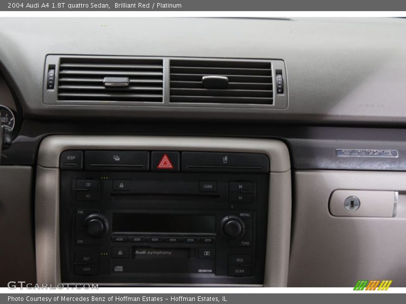 Brilliant Red / Platinum 2004 Audi A4 1.8T quattro Sedan