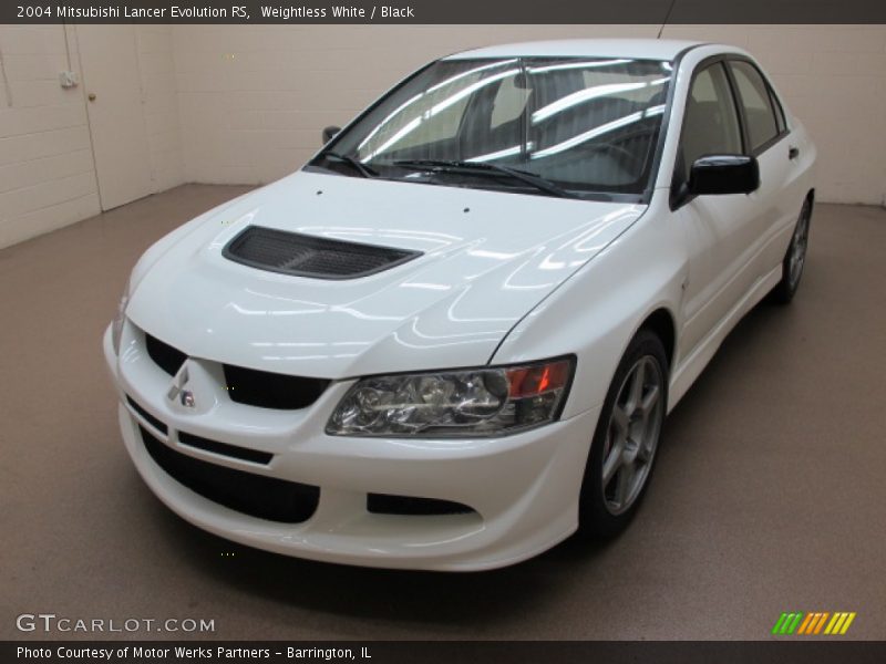 Weightless White / Black 2004 Mitsubishi Lancer Evolution RS