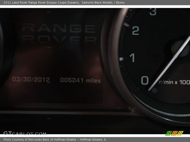 Santorini Black Metallic / Ebony 2012 Land Rover Range Rover Evoque Coupe Dynamic