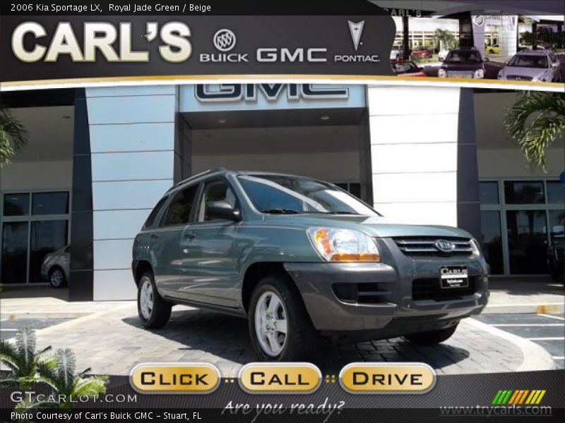 Royal Jade Green / Beige 2006 Kia Sportage LX