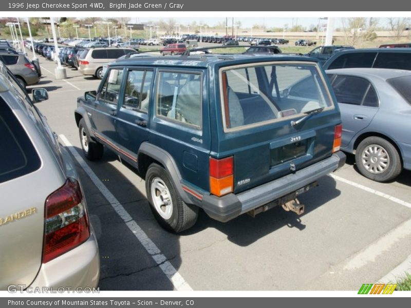 Bright Jade Green / Gray 1996 Jeep Cherokee Sport 4WD