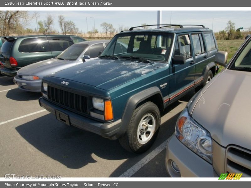 Bright Jade Green / Gray 1996 Jeep Cherokee Sport 4WD
