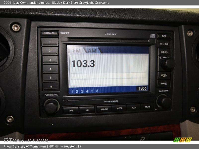 Black / Dark Slate Gray/Light Graystone 2006 Jeep Commander Limited
