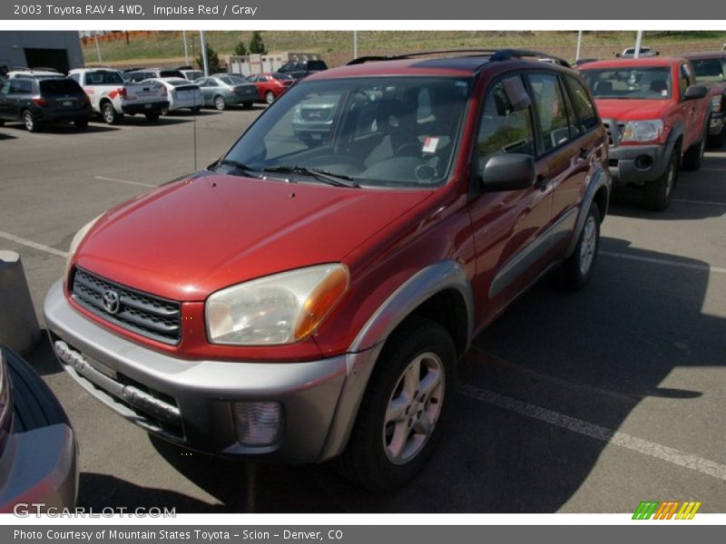 Impulse Red / Gray 2003 Toyota RAV4 4WD