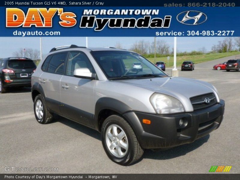 Sahara Silver / Gray 2005 Hyundai Tucson GLS V6 4WD