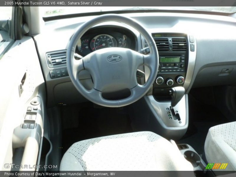 Sahara Silver / Gray 2005 Hyundai Tucson GLS V6 4WD