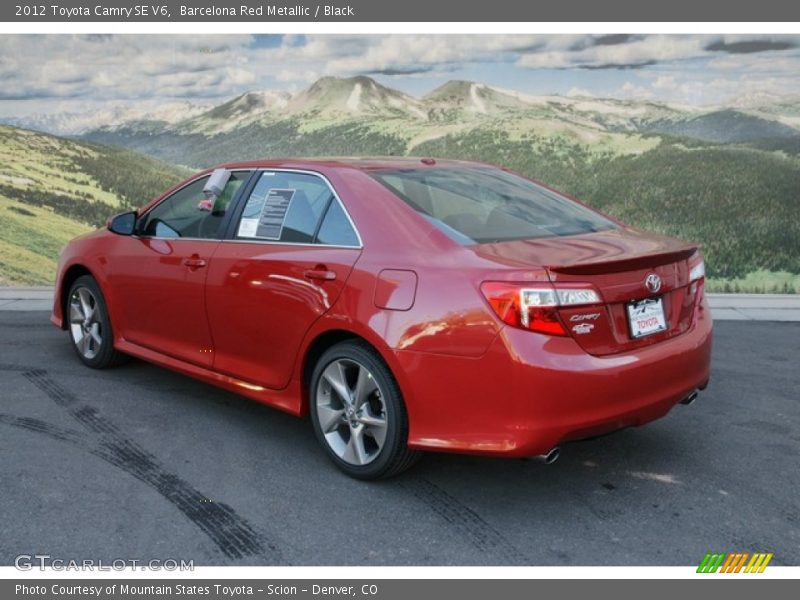 Barcelona Red Metallic / Black 2012 Toyota Camry SE V6