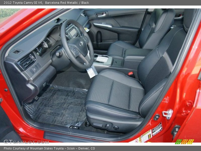 Barcelona Red Metallic / Black 2012 Toyota Camry SE V6