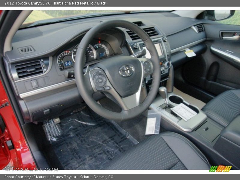 Barcelona Red Metallic / Black 2012 Toyota Camry SE V6