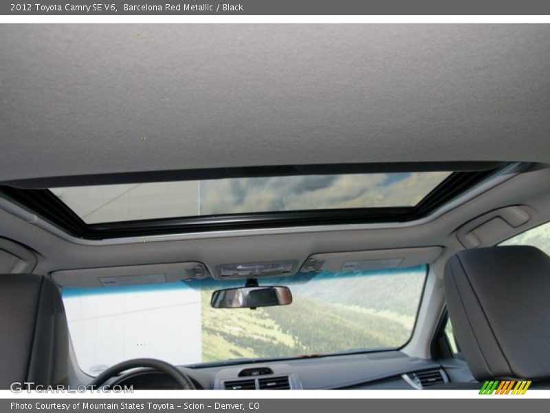 Barcelona Red Metallic / Black 2012 Toyota Camry SE V6