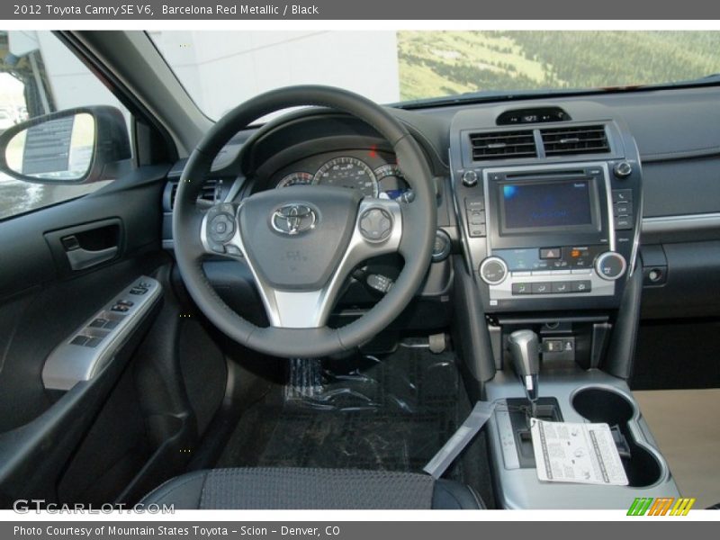 Barcelona Red Metallic / Black 2012 Toyota Camry SE V6