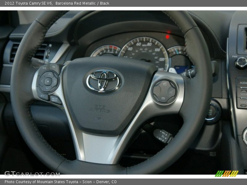 Barcelona Red Metallic / Black 2012 Toyota Camry SE V6
