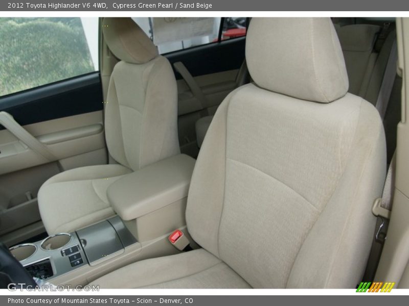 Cypress Green Pearl / Sand Beige 2012 Toyota Highlander V6 4WD