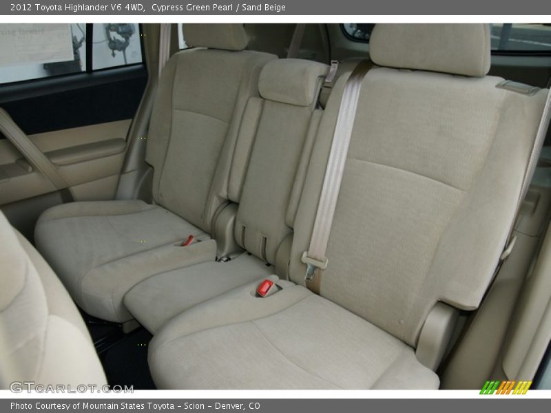 Cypress Green Pearl / Sand Beige 2012 Toyota Highlander V6 4WD