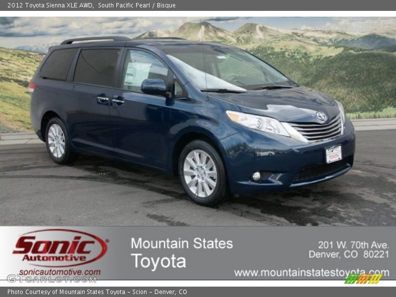 South Pacific Pearl / Bisque 2012 Toyota Sienna XLE AWD
