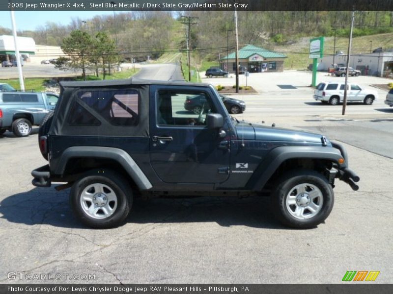 Steel Blue Metallic / Dark Slate Gray/Medium Slate Gray 2008 Jeep Wrangler X 4x4
