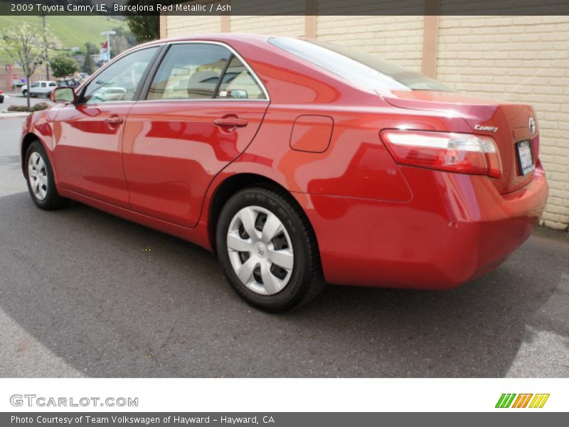 Barcelona Red Metallic / Ash 2009 Toyota Camry LE
