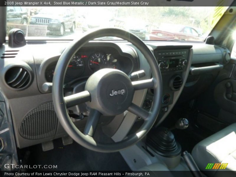 Steel Blue Metallic / Dark Slate Gray/Medium Slate Gray 2008 Jeep Wrangler X 4x4