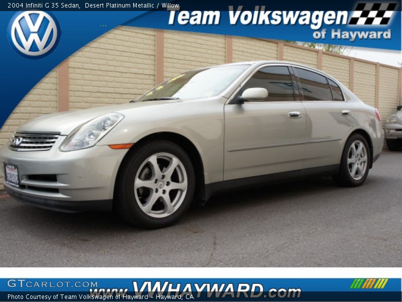 Desert Platinum Metallic / Willow 2004 Infiniti G 35 Sedan