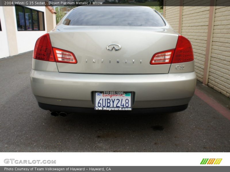 Desert Platinum Metallic / Willow 2004 Infiniti G 35 Sedan