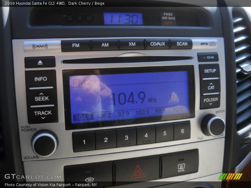 Dark Cherry / Beige 2009 Hyundai Santa Fe GLS 4WD