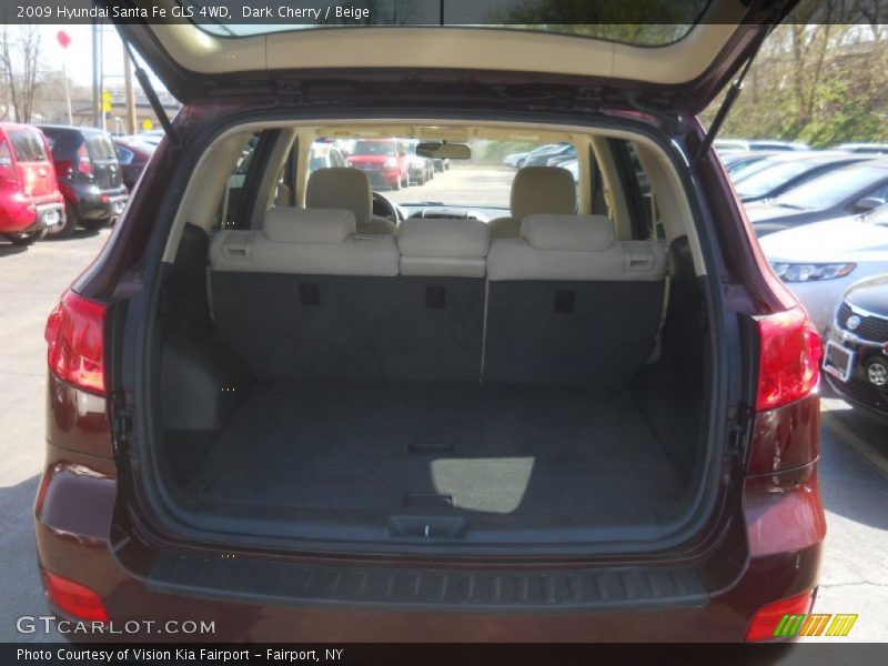 Dark Cherry / Beige 2009 Hyundai Santa Fe GLS 4WD