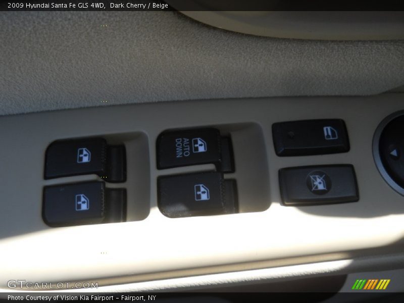 Dark Cherry / Beige 2009 Hyundai Santa Fe GLS 4WD