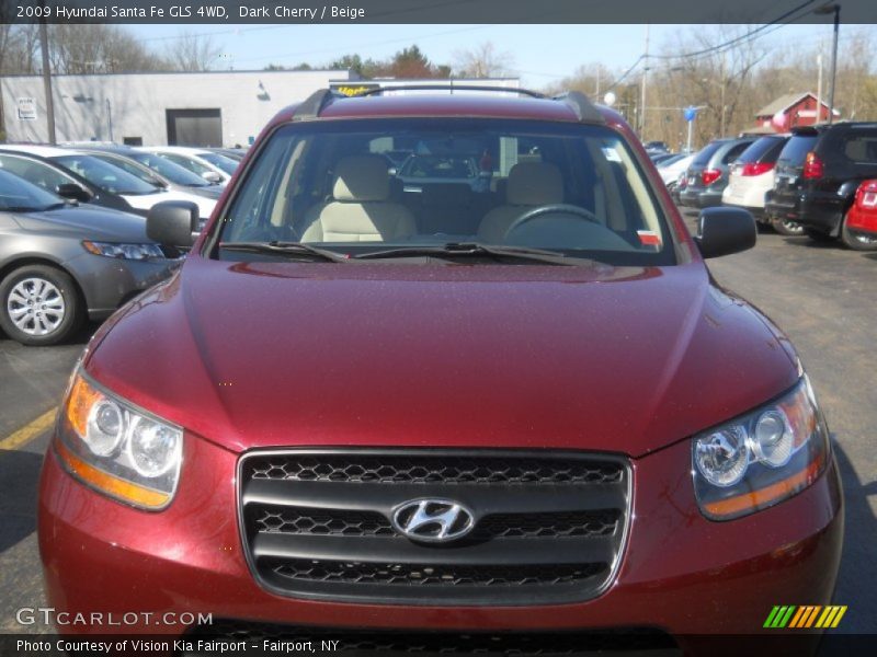 Dark Cherry / Beige 2009 Hyundai Santa Fe GLS 4WD
