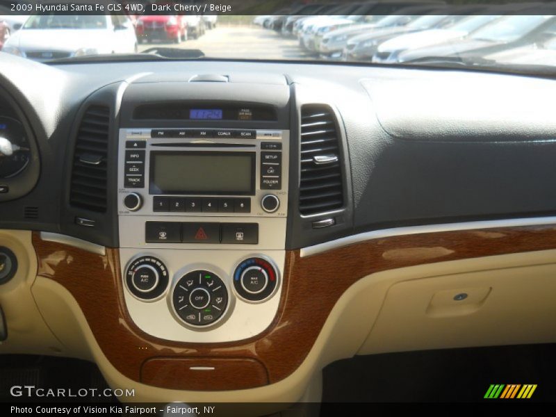 Dark Cherry / Beige 2009 Hyundai Santa Fe GLS 4WD
