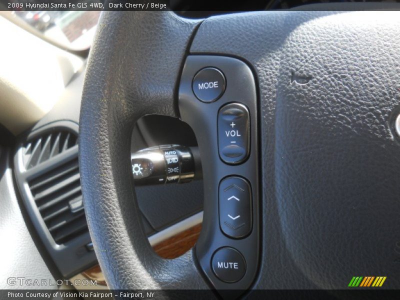 Dark Cherry / Beige 2009 Hyundai Santa Fe GLS 4WD