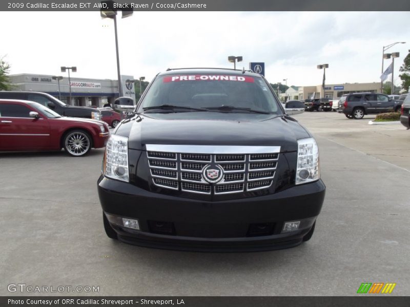 Black Raven / Cocoa/Cashmere 2009 Cadillac Escalade EXT AWD