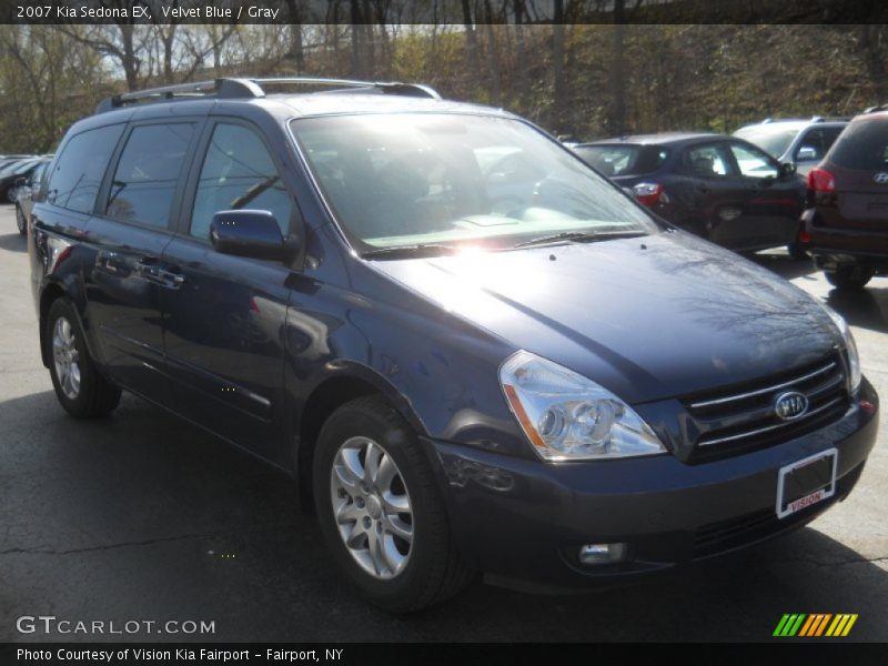 Velvet Blue / Gray 2007 Kia Sedona EX