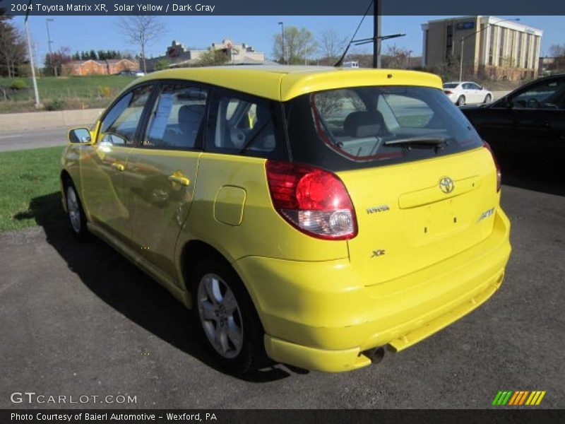 Solar Yellow / Dark Gray 2004 Toyota Matrix XR