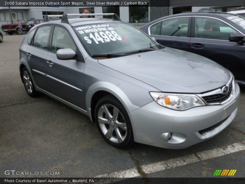 Steel Silver Metallic / Carbon Black 2008 Subaru Impreza Outback Sport Wagon