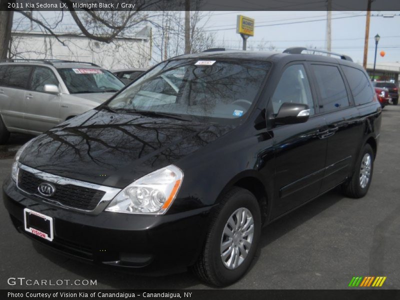 Midnight Black / Gray 2011 Kia Sedona LX