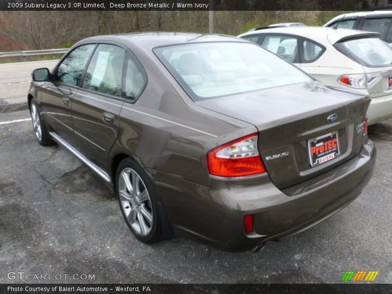 Deep Bronze Metallic / Warm Ivory 2009 Subaru Legacy 3.0R Limited