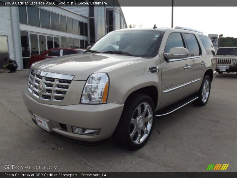 Gold Mist / Cocoa/Cashmere 2009 Cadillac Escalade AWD
