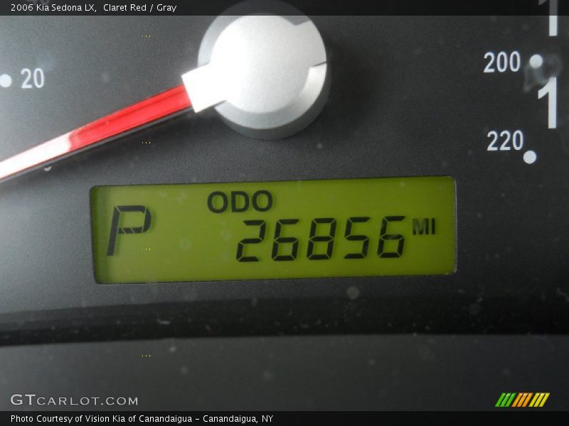 Claret Red / Gray 2006 Kia Sedona LX
