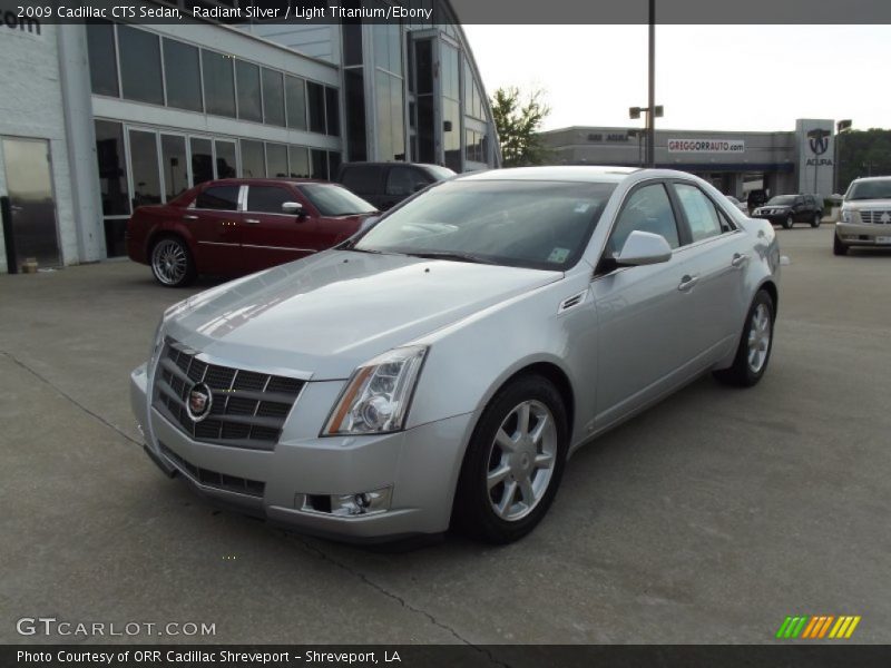 Radiant Silver / Light Titanium/Ebony 2009 Cadillac CTS Sedan