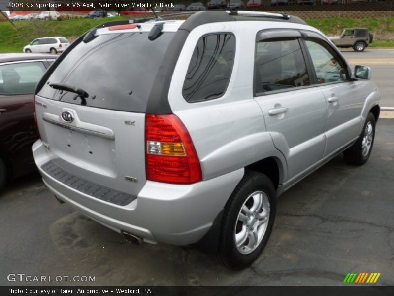 Satin Silver Metallic / Black 2008 Kia Sportage EX V6 4x4