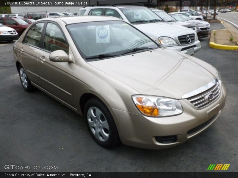 Sand Beige / Beige 2007 Kia Spectra EX Sedan