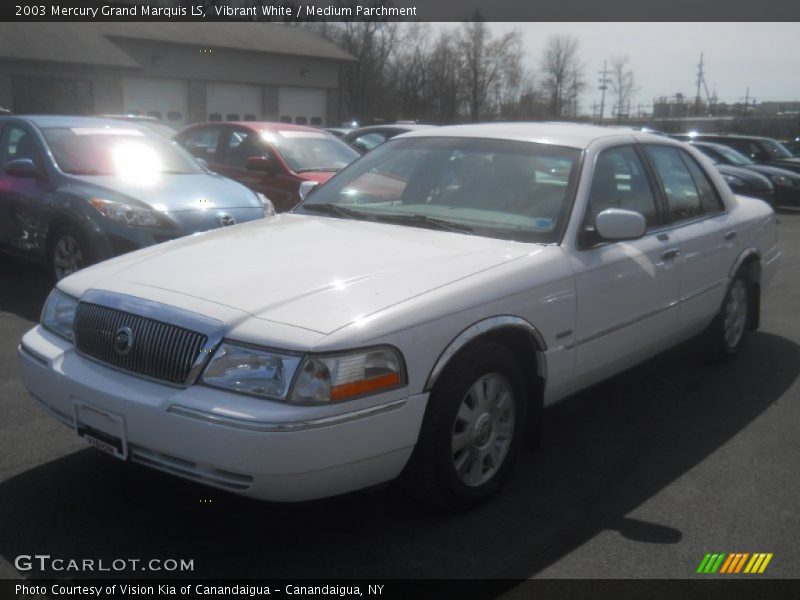 Vibrant White / Medium Parchment 2003 Mercury Grand Marquis LS